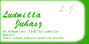 ludmilla juhasz business card